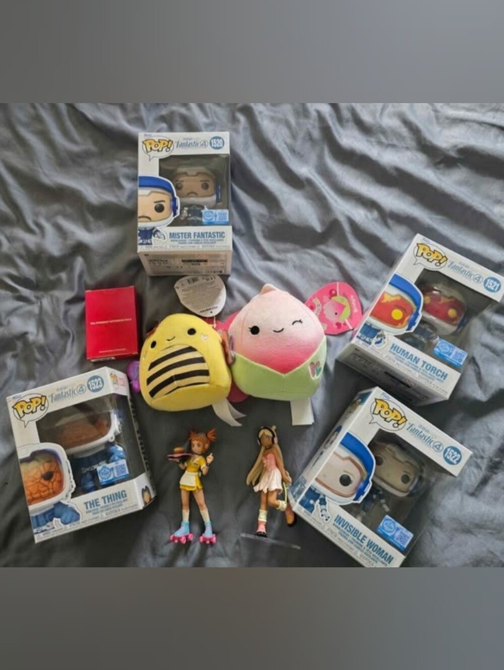Funko Fantastic Four Pop! Bundle with Pink & Yellow Plush